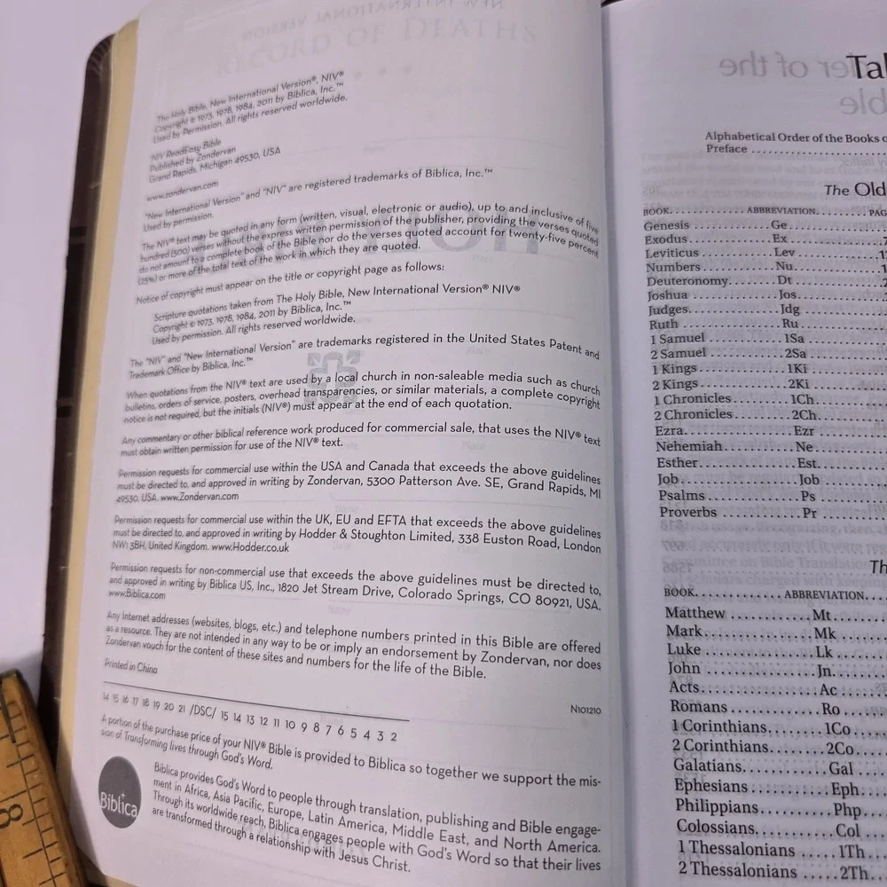 Holy Bible NIV New International Version‎ Zondervan Brown LeatherSoft 2011
